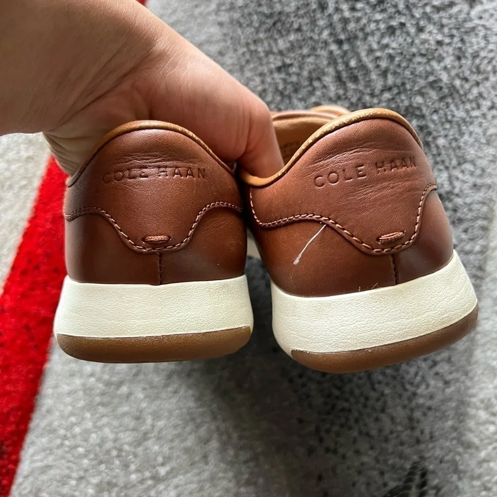 Cole Haan Men’s Grandpro Brown Leather Lace Up Sneakers